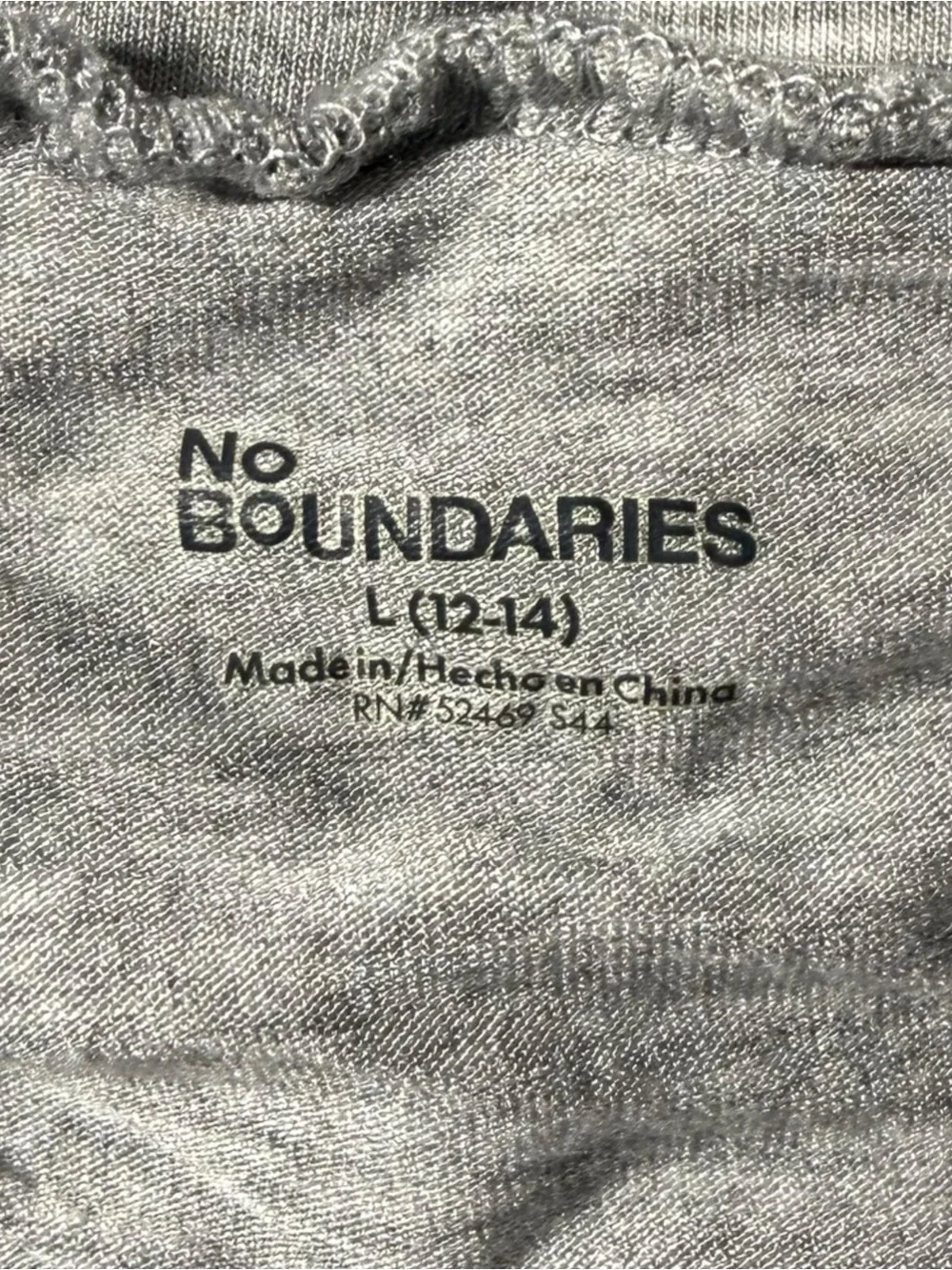 No Boundaries Junior’s Foldover Knit Mini Skirt Gray Size Large